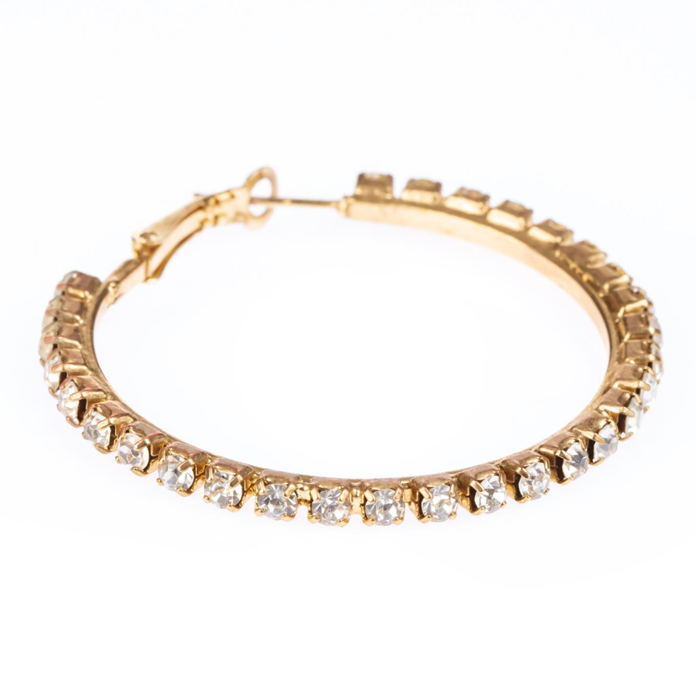 Rhinestone Hoop Earrings for Women – Sparkling Elegant Fashion Jewelry